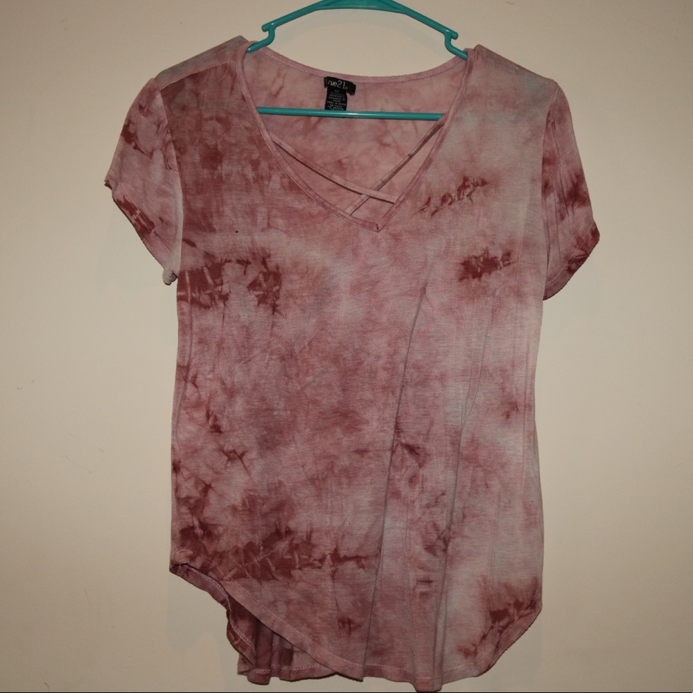Pink marble short sleeve top